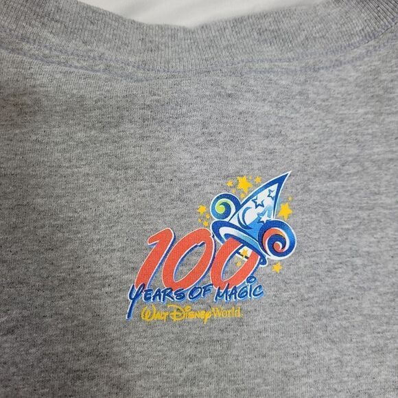 VINTAGE 90s Walt Disney World 100 years of magic Epcot hat gray T-shirt XXL - Picture 5 of 9
